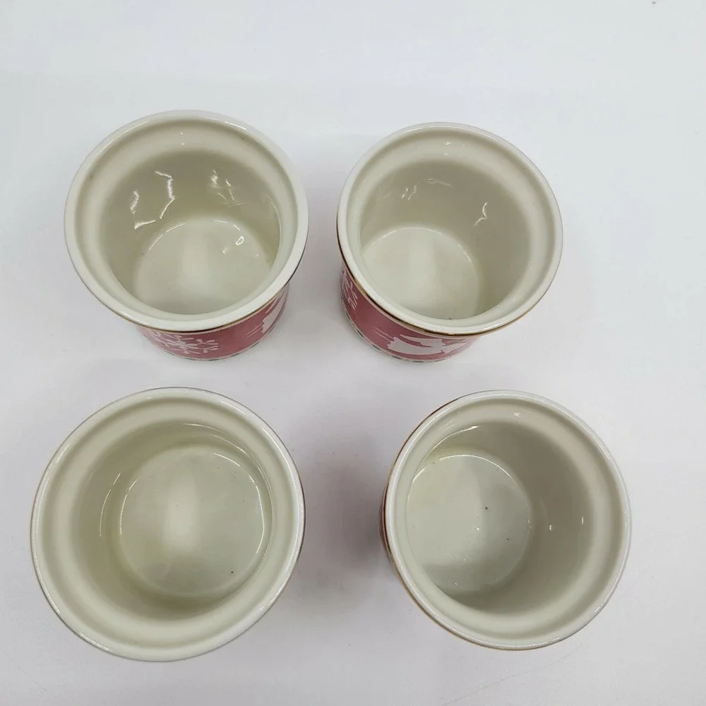 UCAGCO Japan Set of 4 Christmas Angel Snowflake Votive Candle Holders Vintage